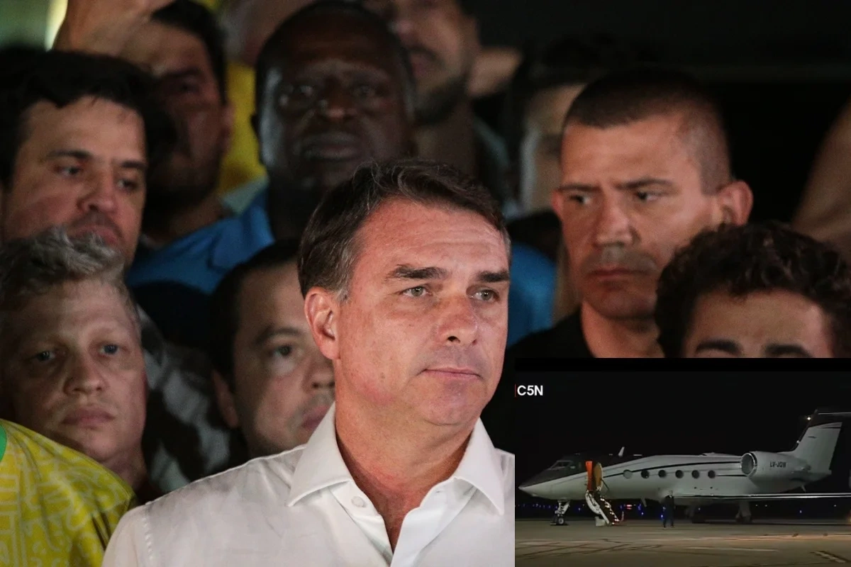 Flávio Bolsonaro chega com família a Miami após fuga do Brasil