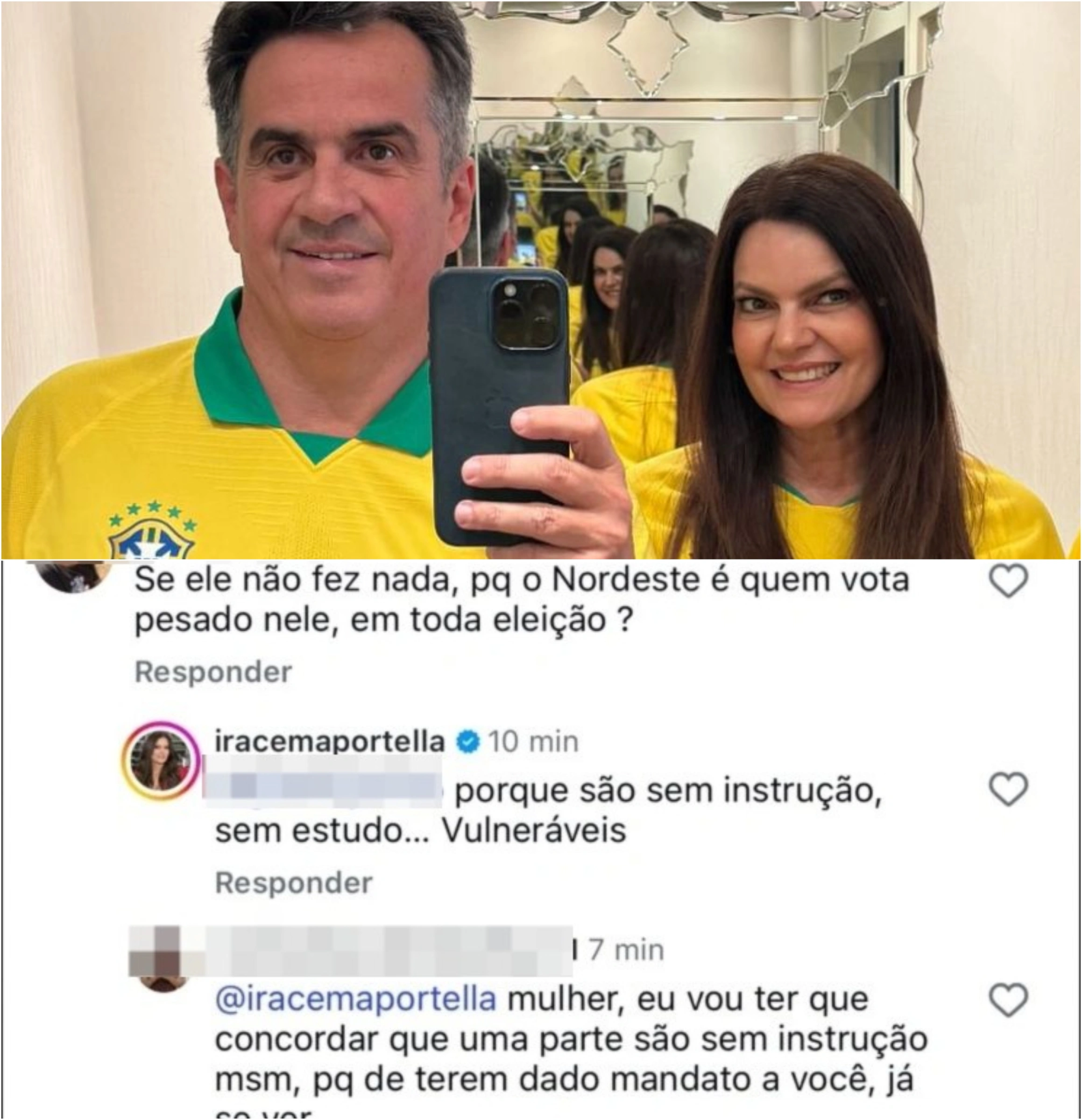 Ex-esposa de Ciro Nogueira, Iracema Portella é criticada após dizer que eleitores do Nordeste são “sem estudo”