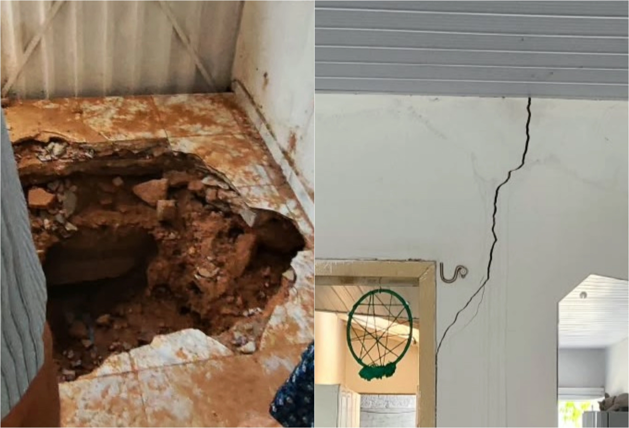 Defesa Civil interdita residência por risco de desabamento; problema teria começado após intervenções da Águas de Teresina