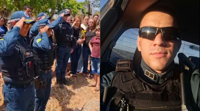 Sob forte comoção, policial militar morto em acidente durante perseguição é sepultado no Norte do Piauí
