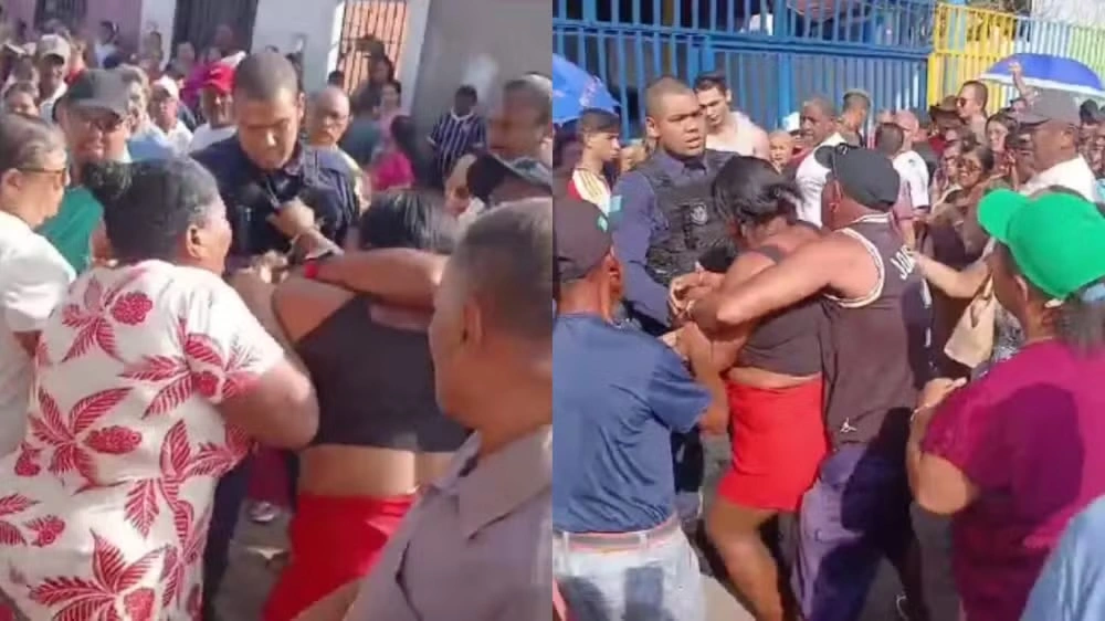 Mulher é conduzida após agredir guarda municipal durante votação em Teresina