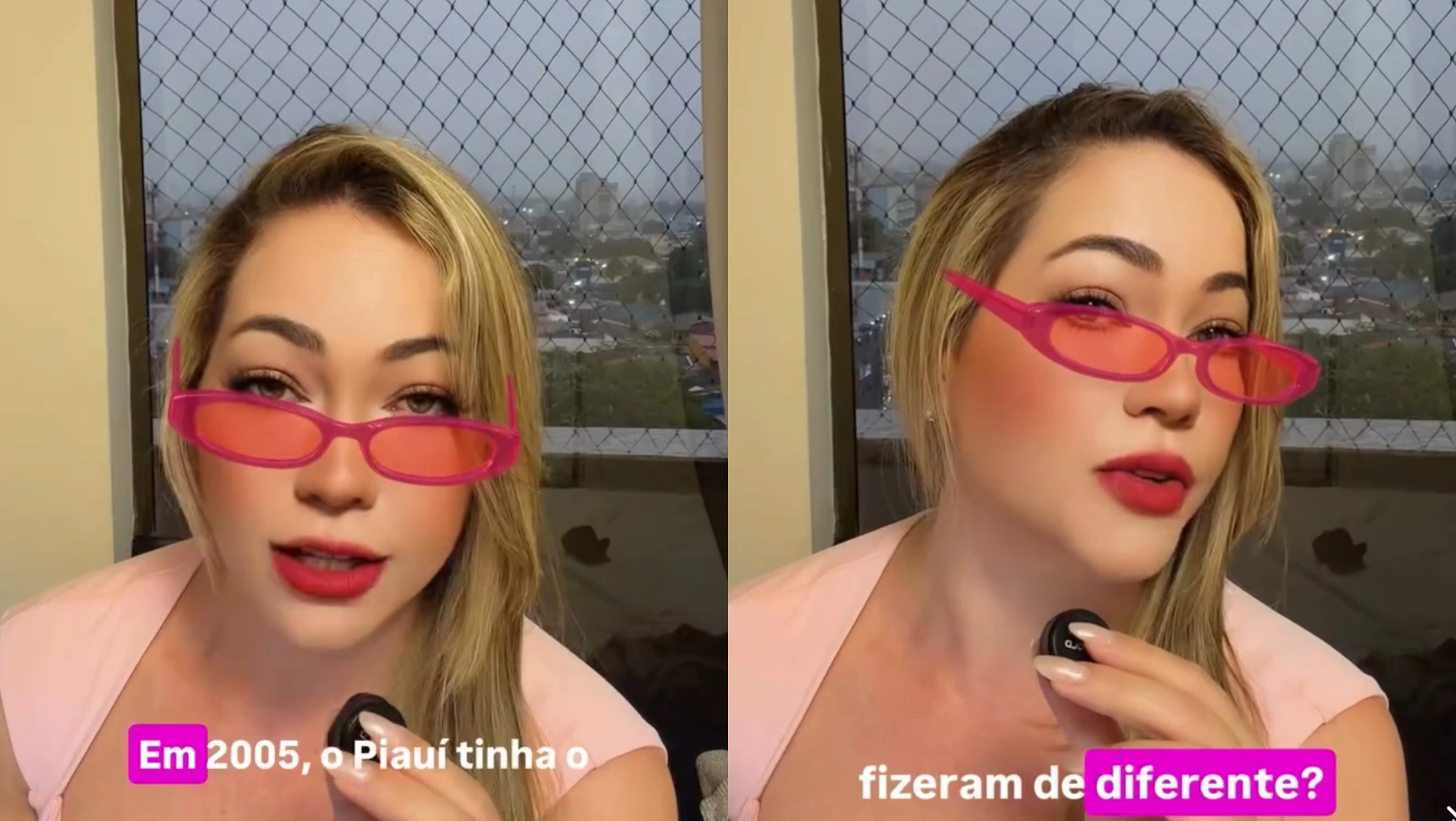 Atriz compara indicadores do Piauí e de Rondônia e questiona diferenças entre governos de esquerda e direita